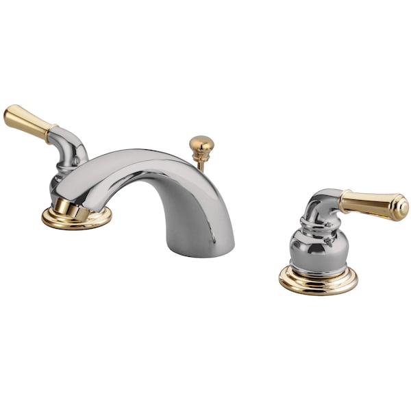Mini-Widespread Bathroom Faucet, Chrome/Polished Brass